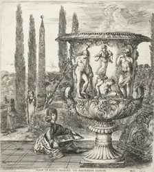 Az ifjú Cosimo III de Medici megrajzolja a Medici-vázát, 1656